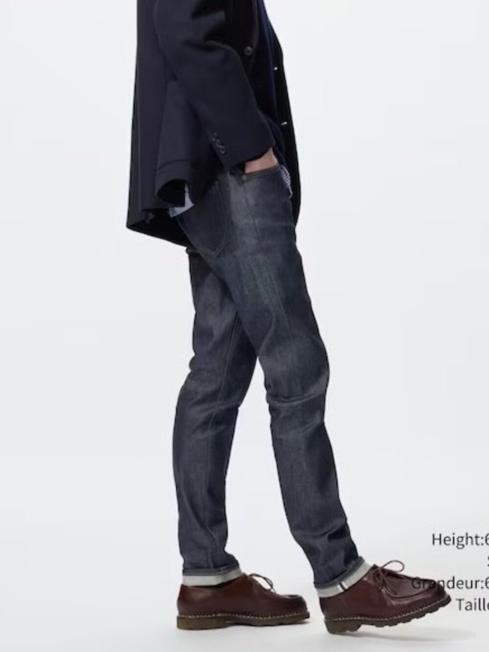 Uniqlo Slim Fit Stretch Selvedge Jeans Kaihara Indigo Blue 29x31 Raw Denim Men